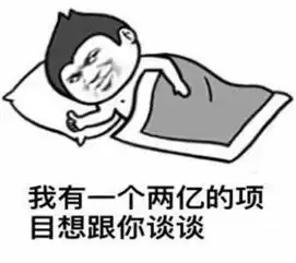  表情包我有个两亿的项目想和你谈唔知你有空咩