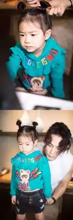  李承铉亲手为女儿扎辫子,lucky参加活动台风稳健,表情超萌