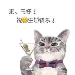  生日快乐表情包猫咪图片版13张