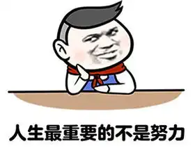  人生最重要的不是努力表情图片