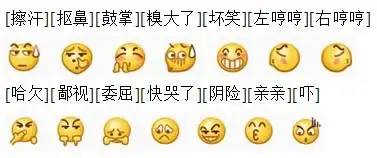  微信里所有的表情图片各是什么意思