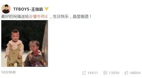  王俊凯ps童年照为董子健庆生意外提供表情包素材