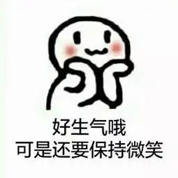  好生气可还是要微笑表情包