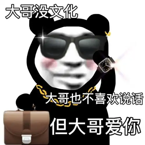  表情包大哥也不喜欢说话,但大哥爱你