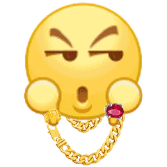  土豪捂脸表情包假装捂脸,实际是在炫富
