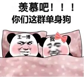  熊猫头表情包i你有对象,离我远点