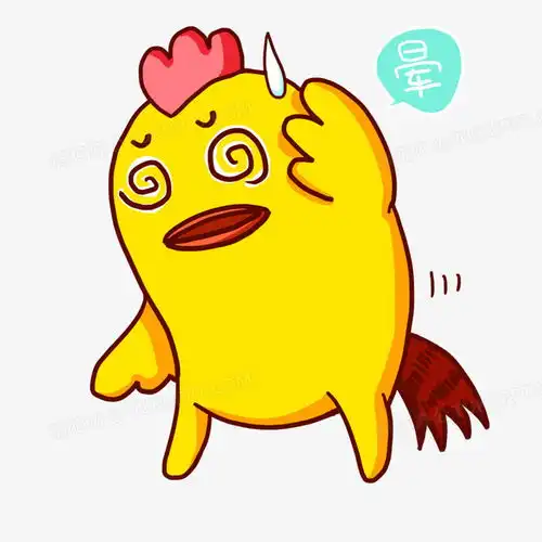  卡通可爱小鸡晕倒表情包png图片素材下载表情png熊猫办公
