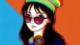  微信表情包清新绿色小人人