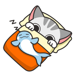  夏日猫小爷和虎小鲸qq表情gif猫小爷和虎小鲸微信动态表情