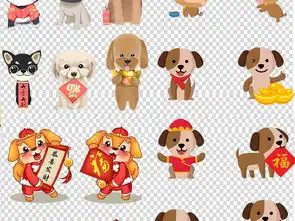  2018新年贺岁动物形象狗年微信可爱表情图片素材模板下载38.75mb中国风边框大全花纹边框
