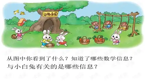  小学一年级数学上册动物乐园精美学习课件ppt