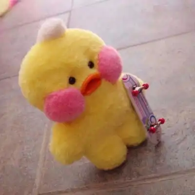  小黄鸭头像卡通图片网红小黄鸭微信头像