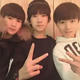 tfboys表情包我错了蜡像