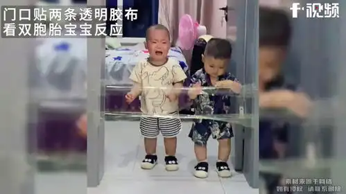 门口贴两条透明胶布,看双胞胎宝宝反应亮了
